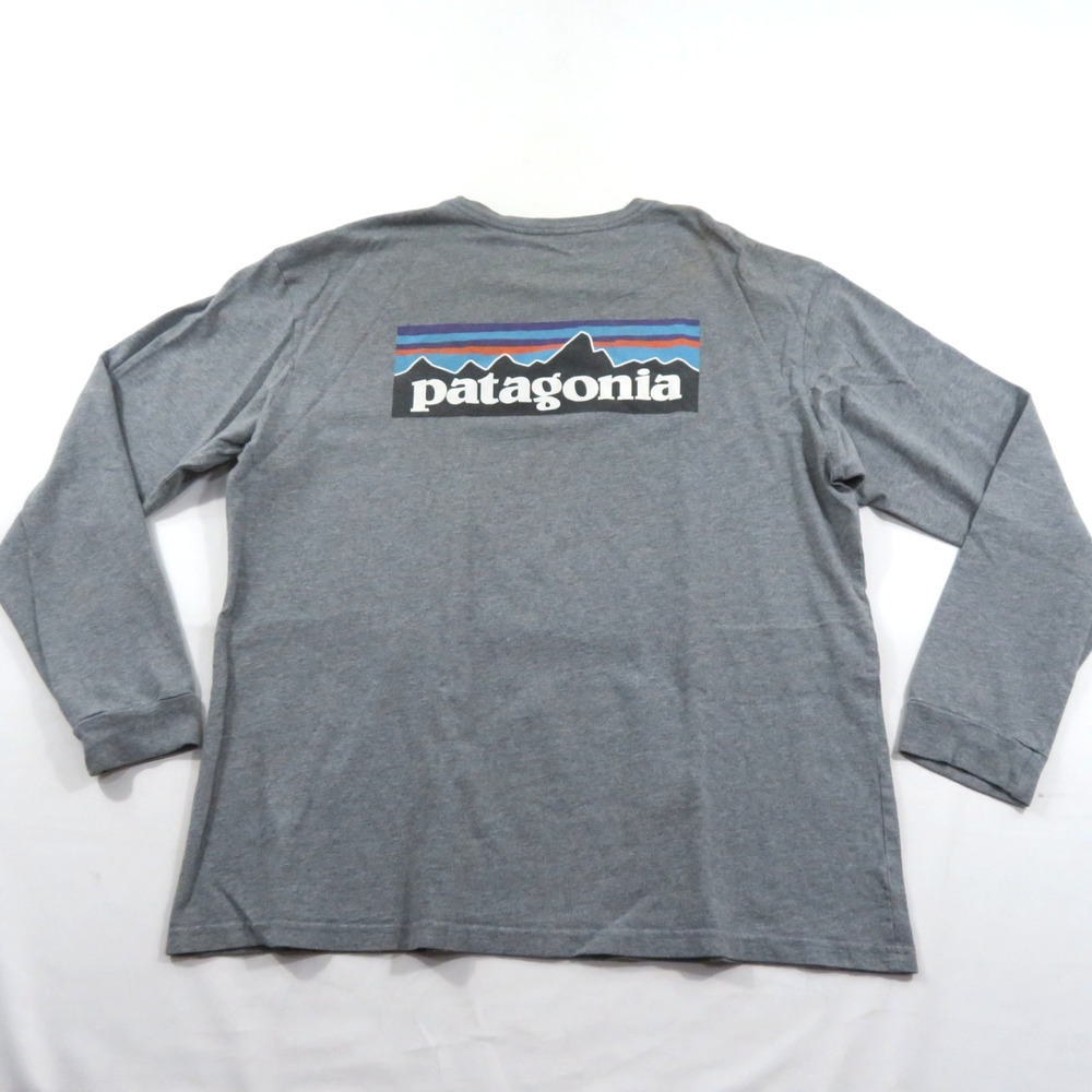 Patagonia Long-Sleeved Shirt Gray Sz XL P-6 Organic Cotton
